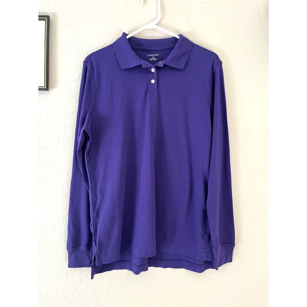 Plum Polo Long sleeved; Cotton Uniform top